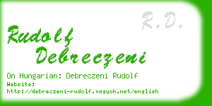 rudolf debreczeni business card